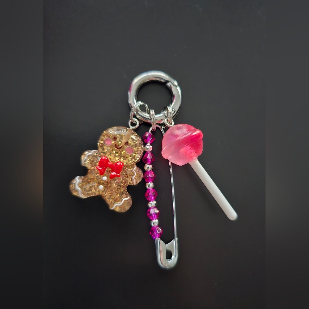 Bohemian Trinkets Strawberry Candyland Friendship Pin Bag Charm